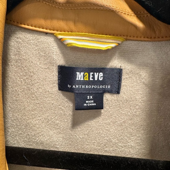 Maeve Faux Leather Longline Shirt Jacket - Picture 2 of 4